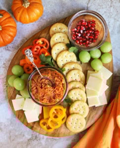Pumpkin chutney on a charcuterie board