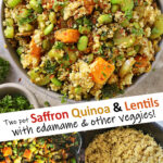 Saffron Quinoa Lentils with Vegetables
