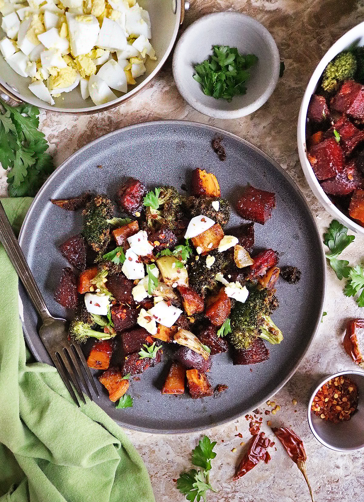 Easy Oven Roasted Vegetable Christmas Salad