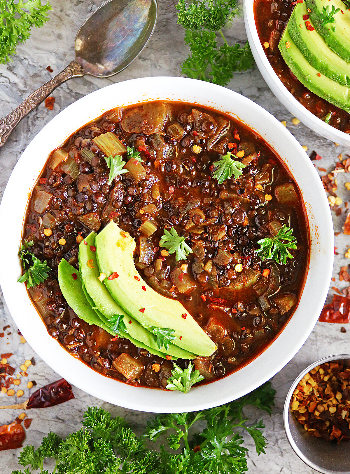 Nourishing Easy black lentil soup