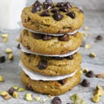Refined sugar free pistachio butter chocolate cookies