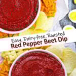 Vegan Roasted Red pepper Beet Dip