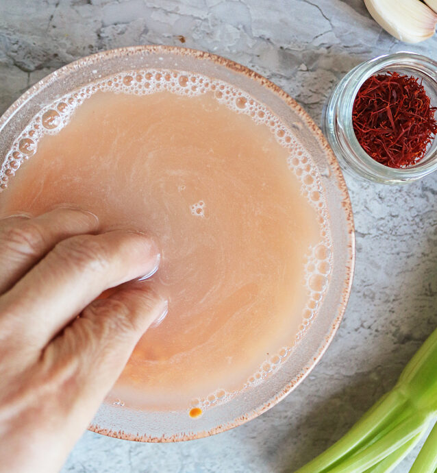Wash lentils until cloudy water...