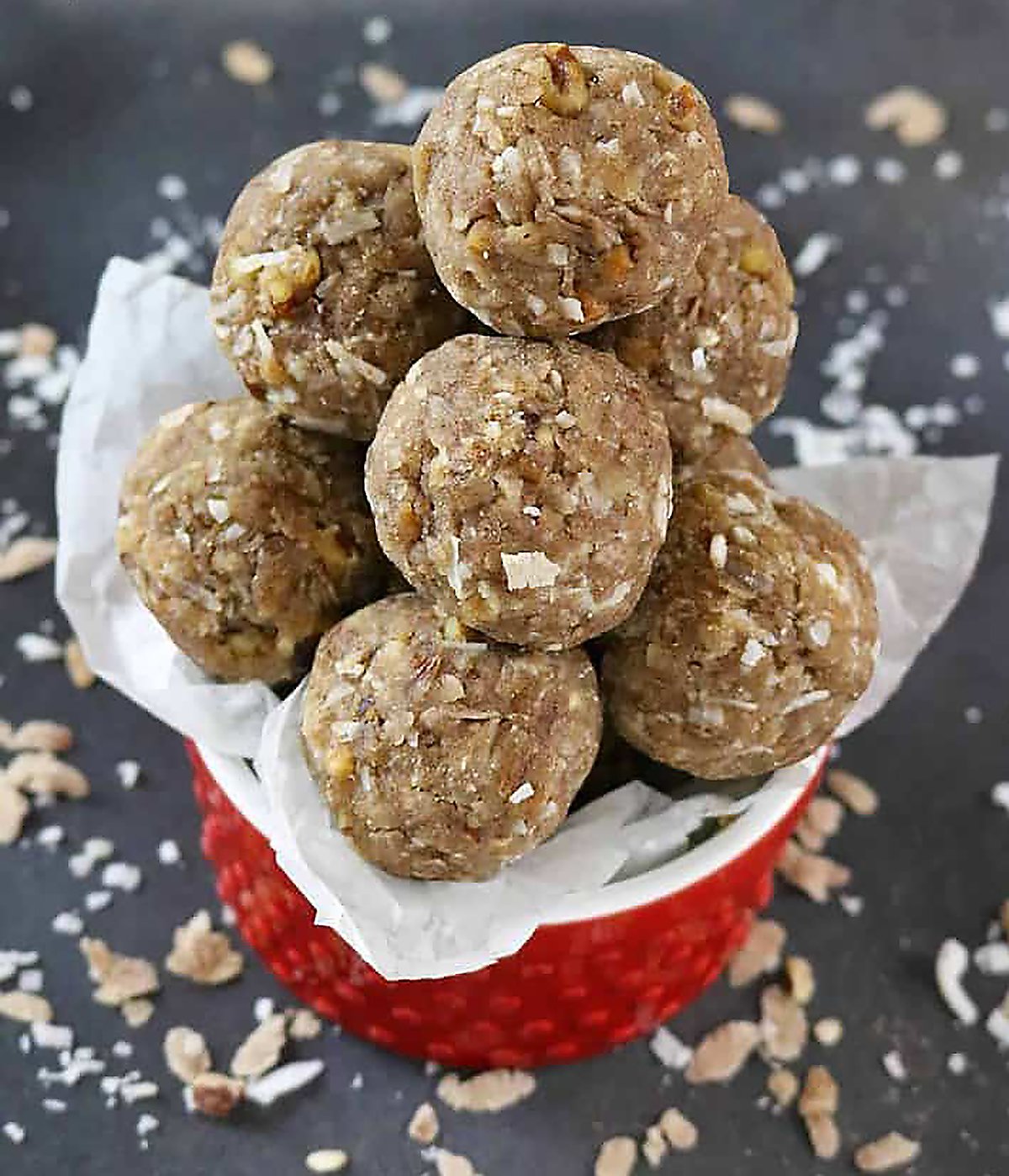 Aval Laddu or Spiced Pecan Banana Rice Balls