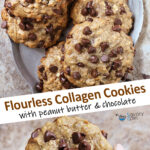 Easy Collagen Cookies with Peanut Butter and Chocolate (Flourless!)