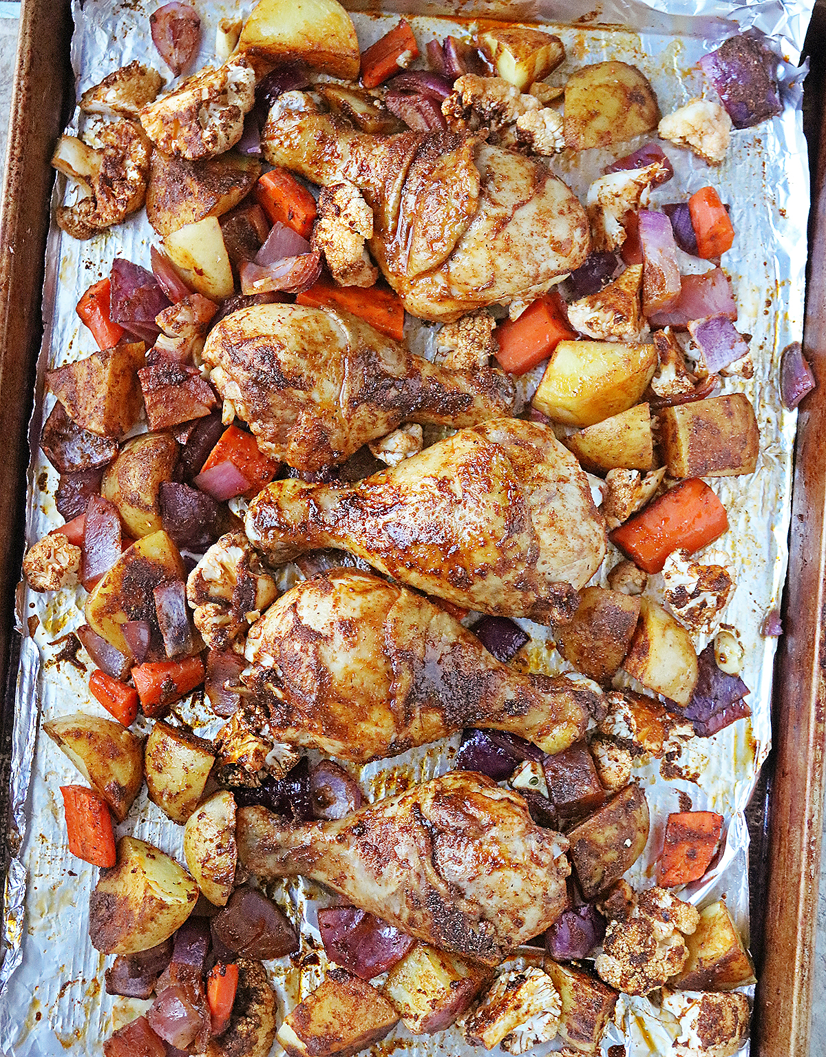 The best spicy roasted chicken and vegetables