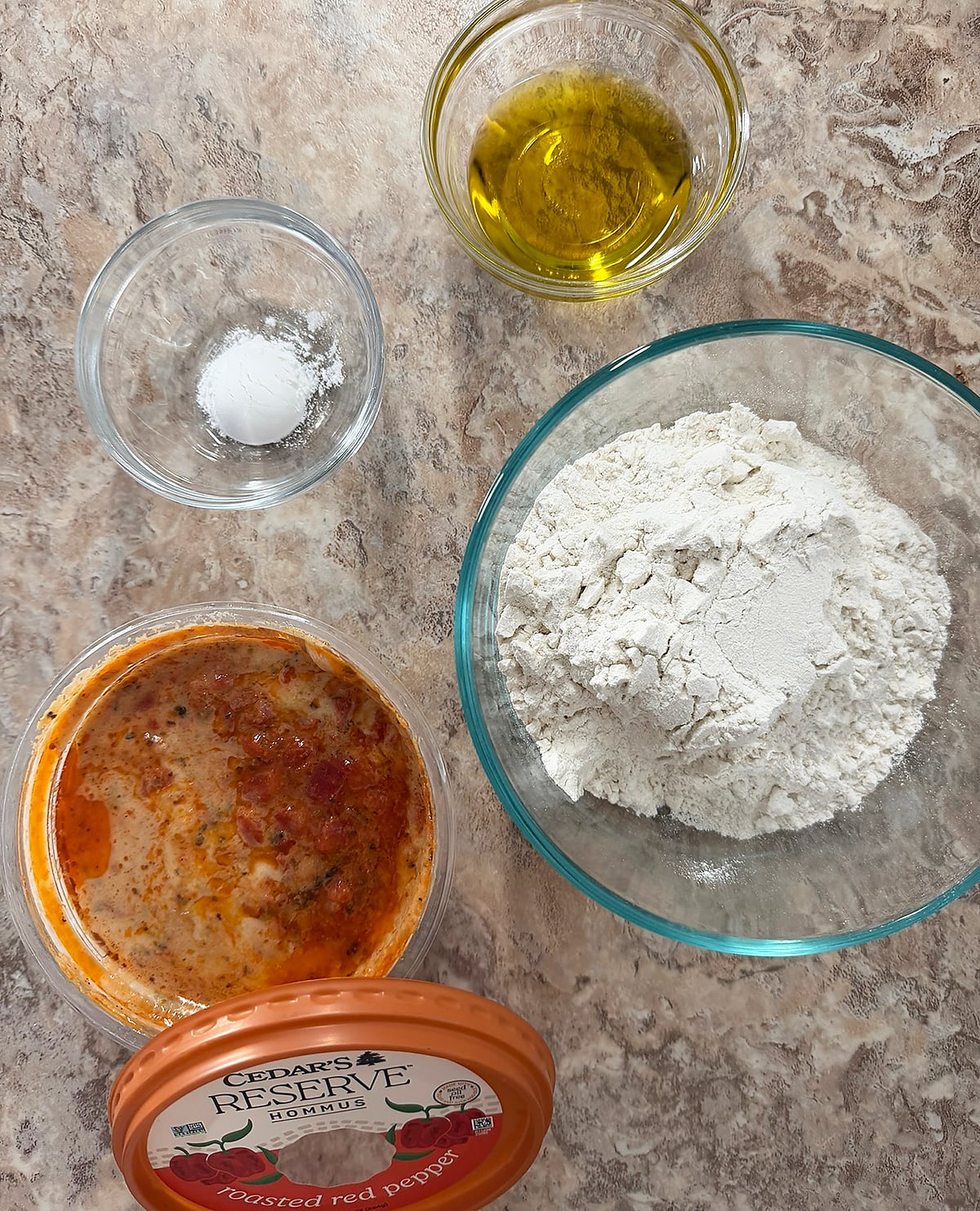 4 ingredients to make these hummus biscuits