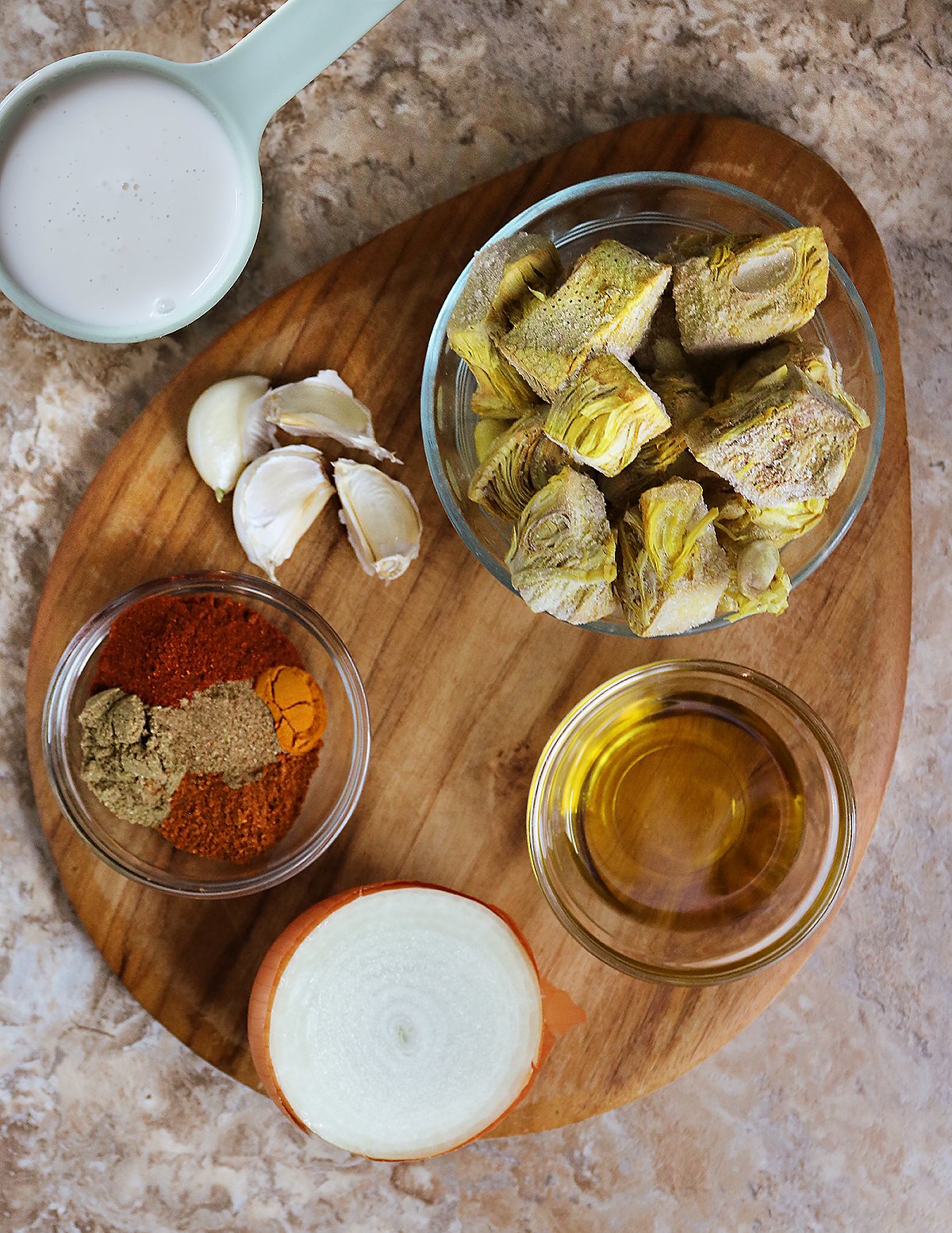 ingredients to make this spicy jackfruit recipe