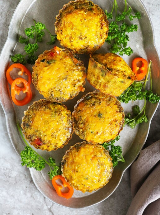 Easy turmeric egg bites with vegetables