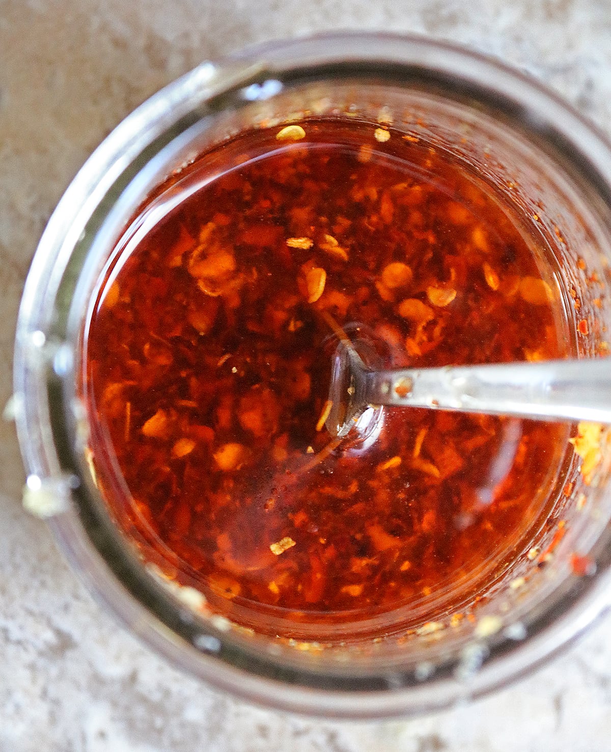 Harissa flavored vinaigrette for the best cucumber salad.