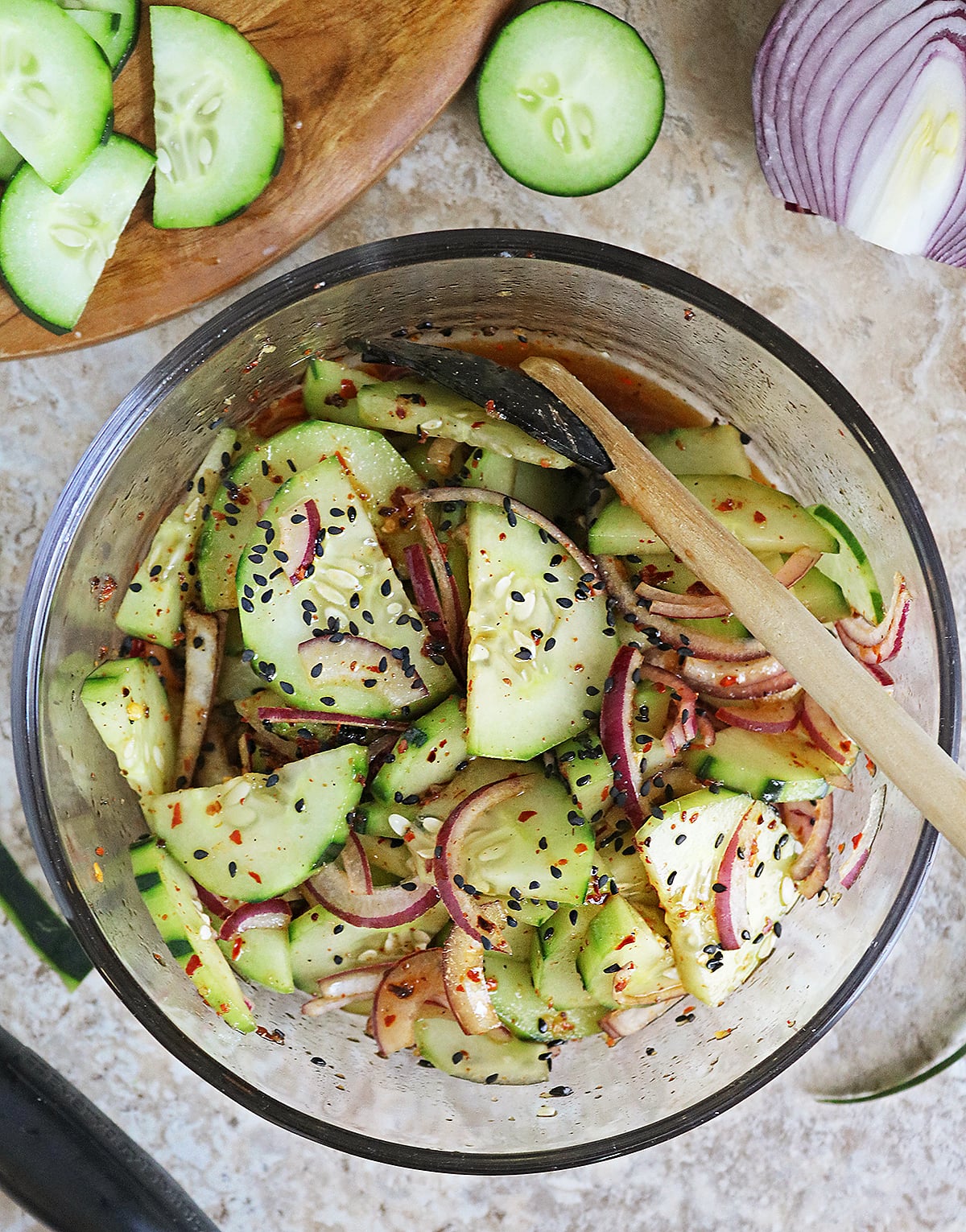 The best fusion cucumber salad.