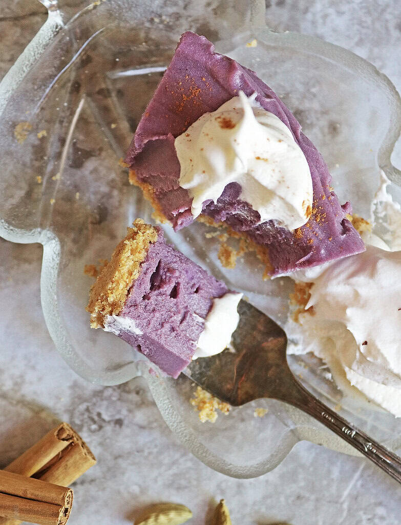 A forkful of No-bake Sugar-free Barney Pie