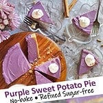 No-Bake Sugar-Free Purple Sweet Potato Pie (Vegan & Gluten-Free)