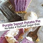 No-Bake Sugar-Free Purple Sweet Potato Pie