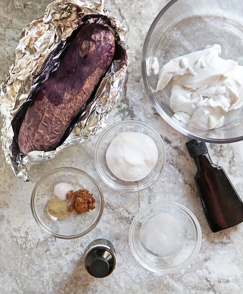 Ingredients to make the gorgeous purple filling