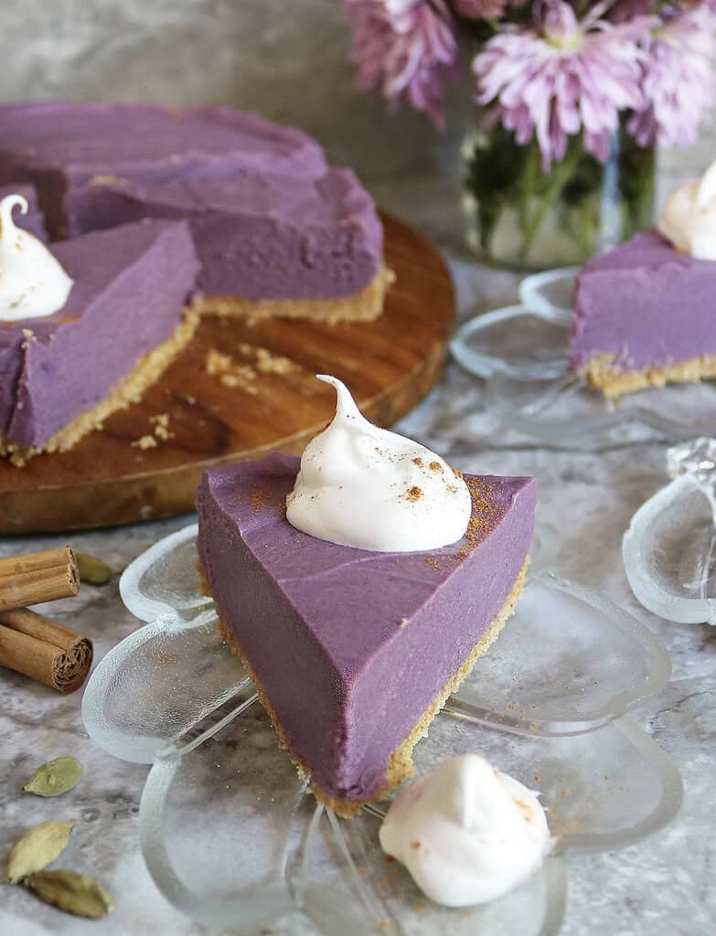 No-bake Sugar-free Purple Sweet Potato Pie