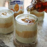 topping this chia pudding with some PB and maple syrup