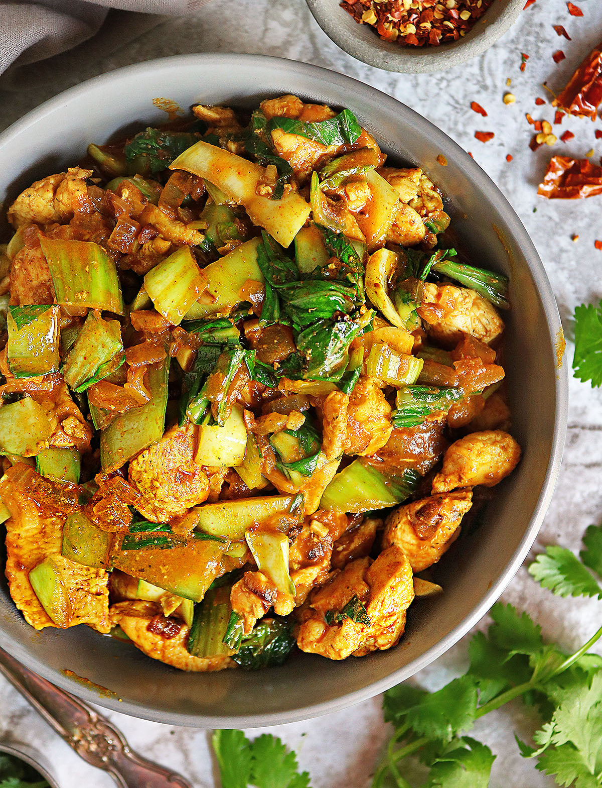 Delicious low carb chicken and bok choy dinner