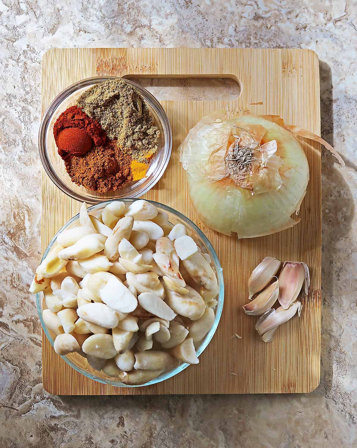 7 Ingredients to make roasted jackfruit seeds.