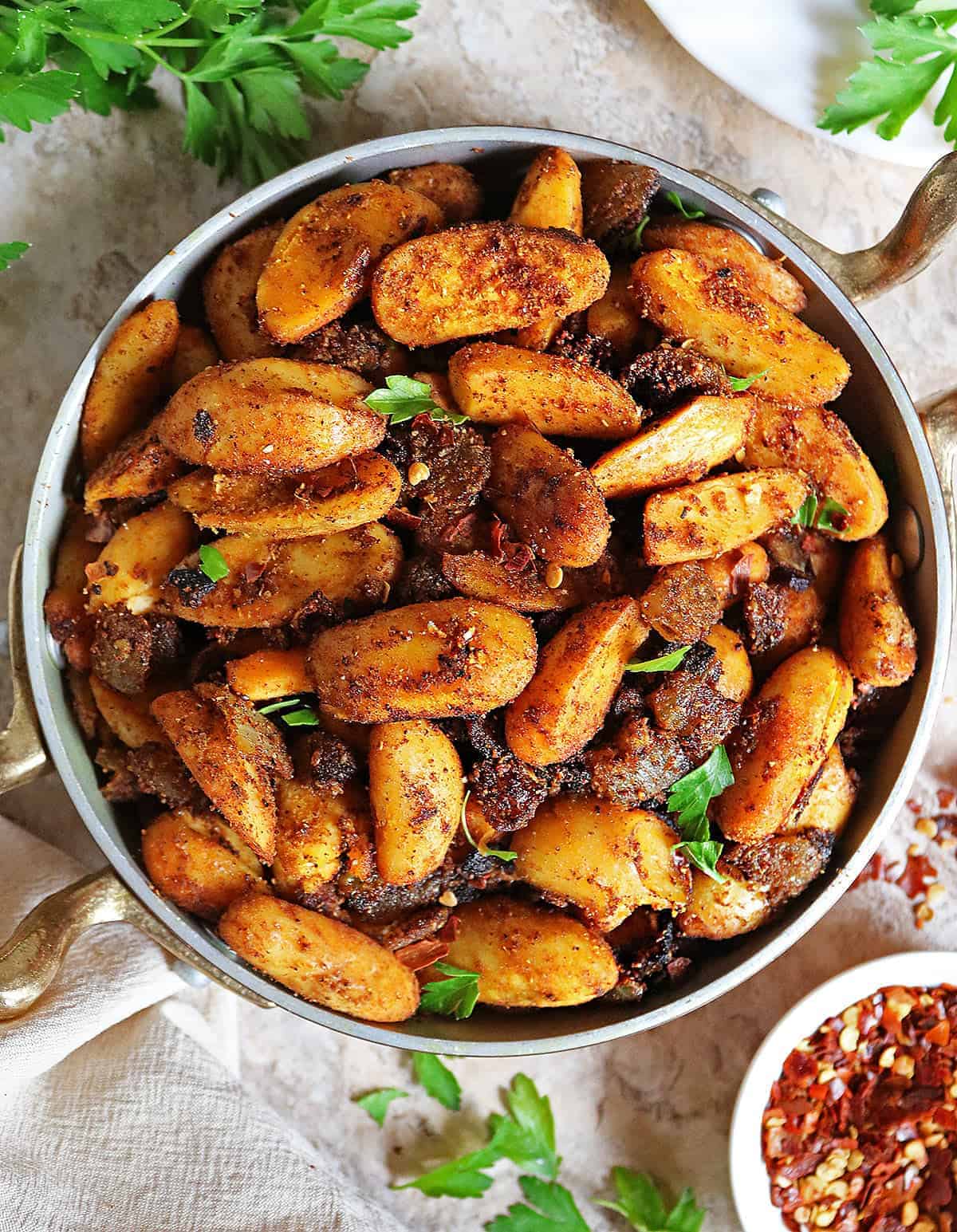 Spicy Pan Roasted Jackfruit Seeds.