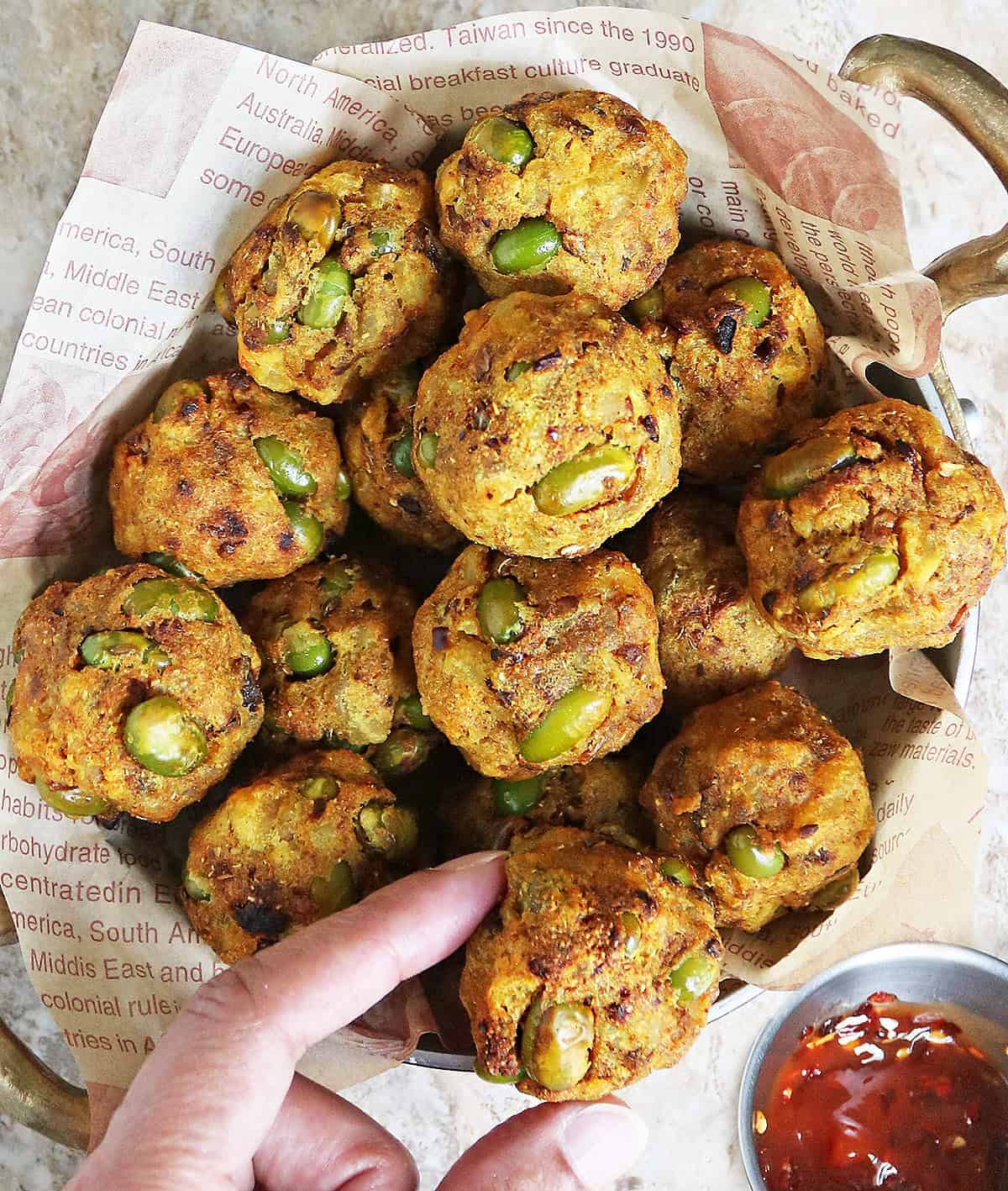 Vegan Air fryer Edamame Bites