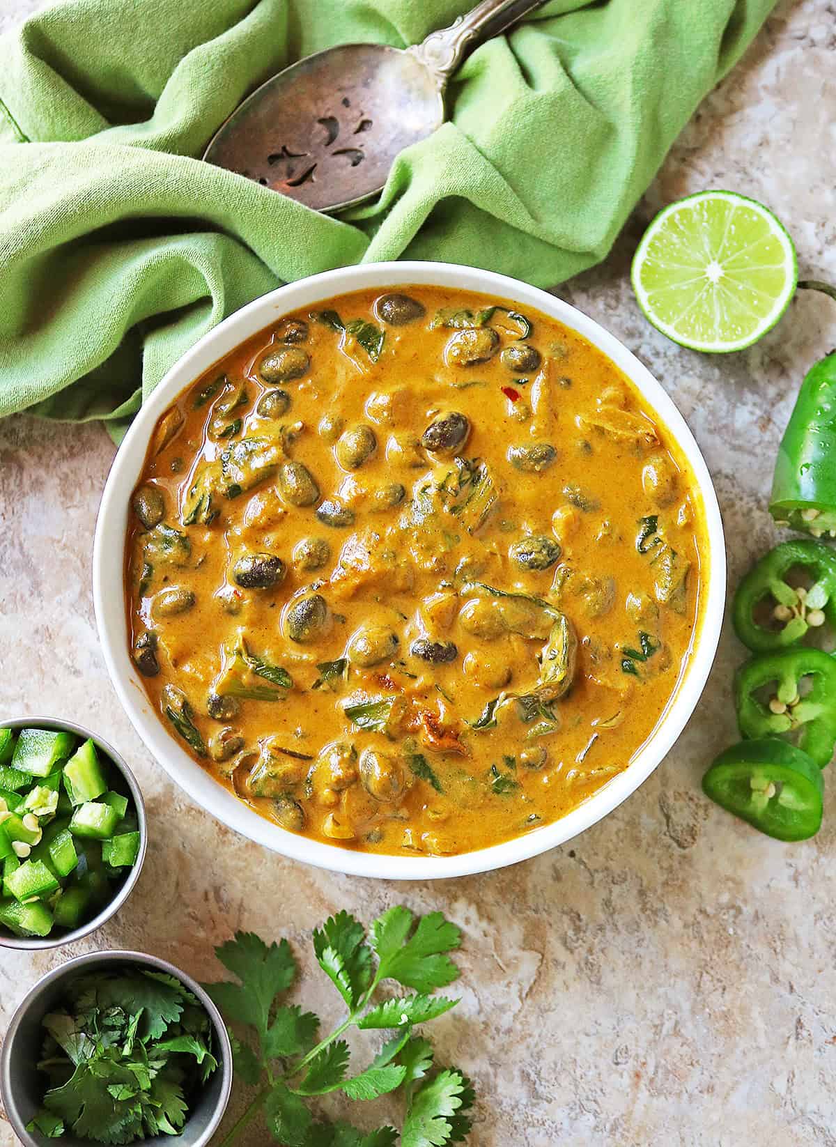 delicious bok choy and black bean curry