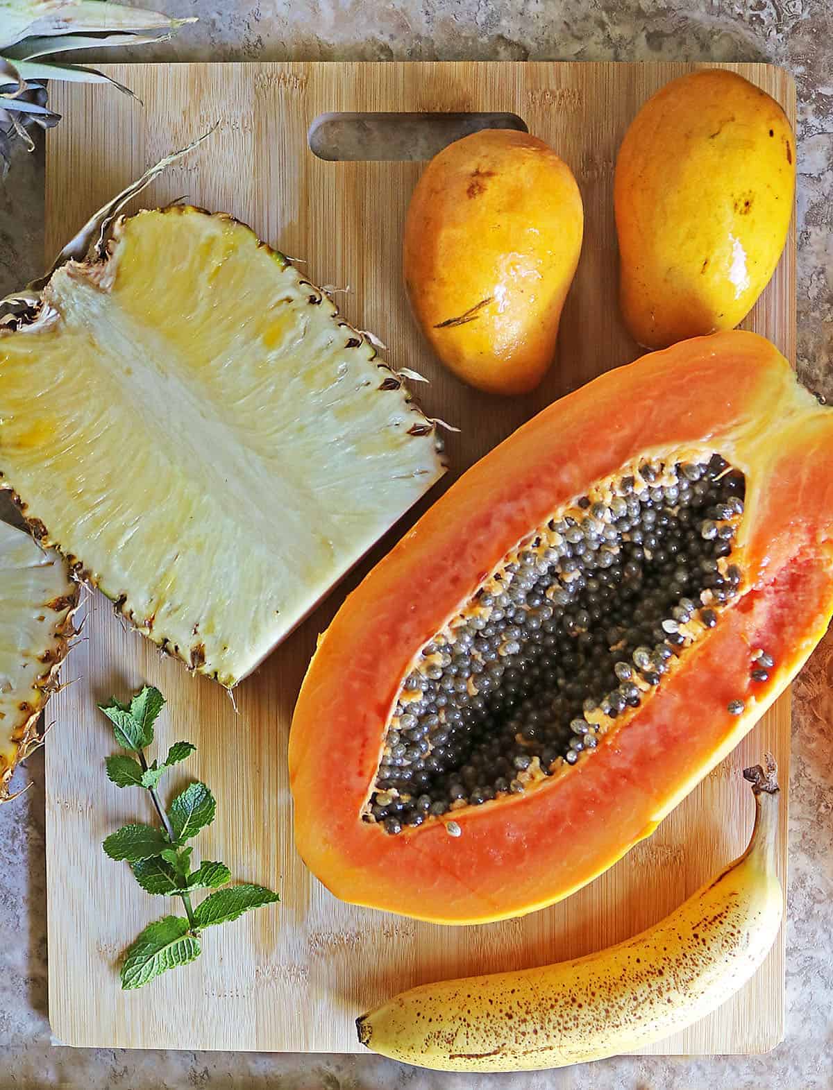 The main ingredients for a Sri lankan fruit salad