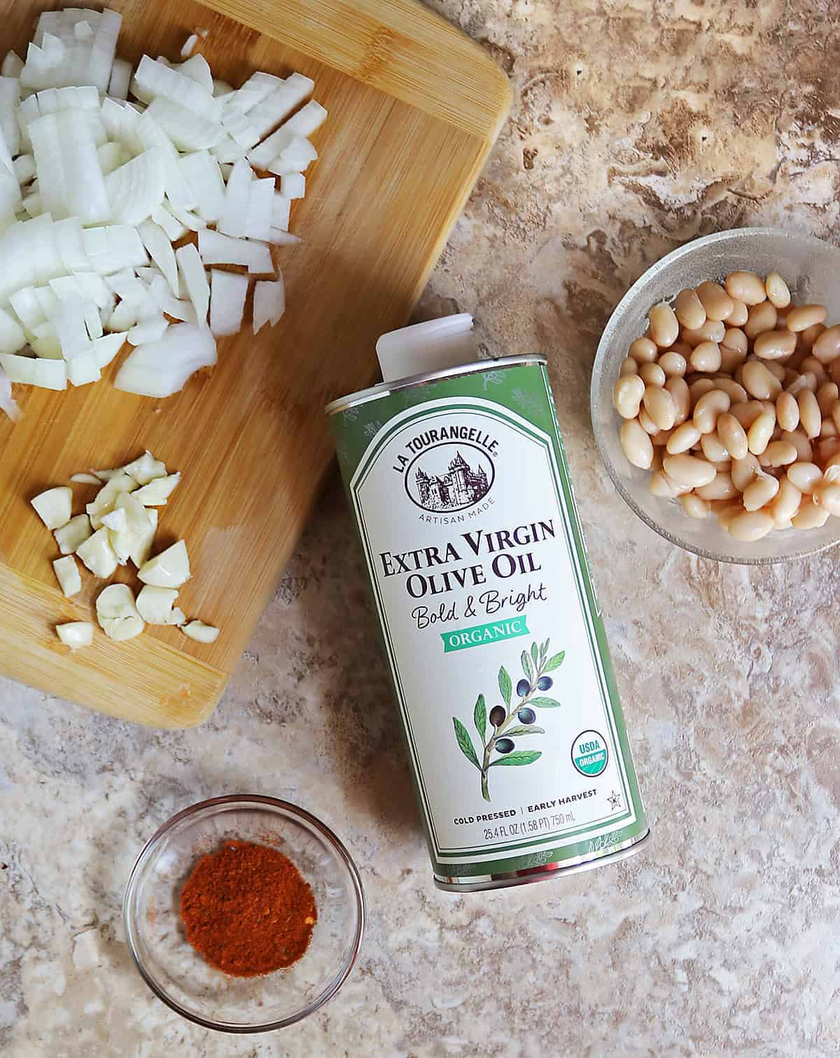 ingredients to make bean dip