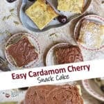 Easy Cardamom Cherry Snack Cake | A One-Bowl Recipe with Frozen Cherries