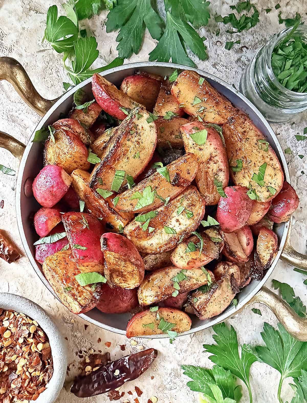 Roasted Berbere Radishes