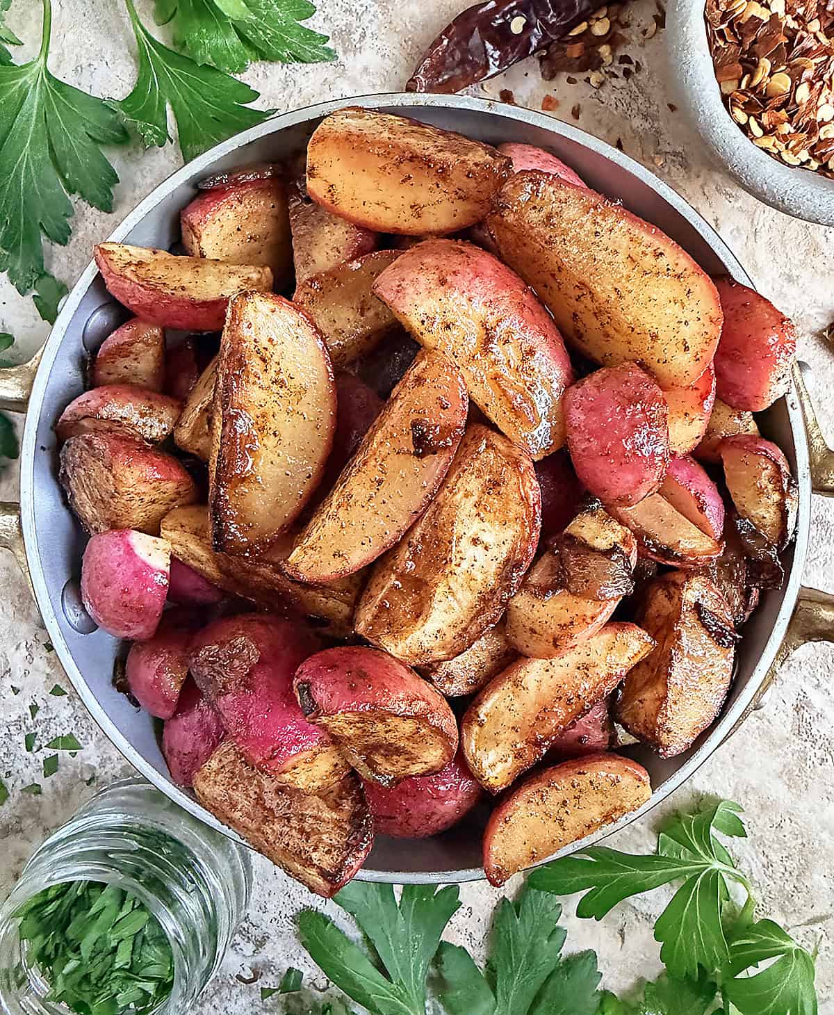 delicious roasted radishes with berbere