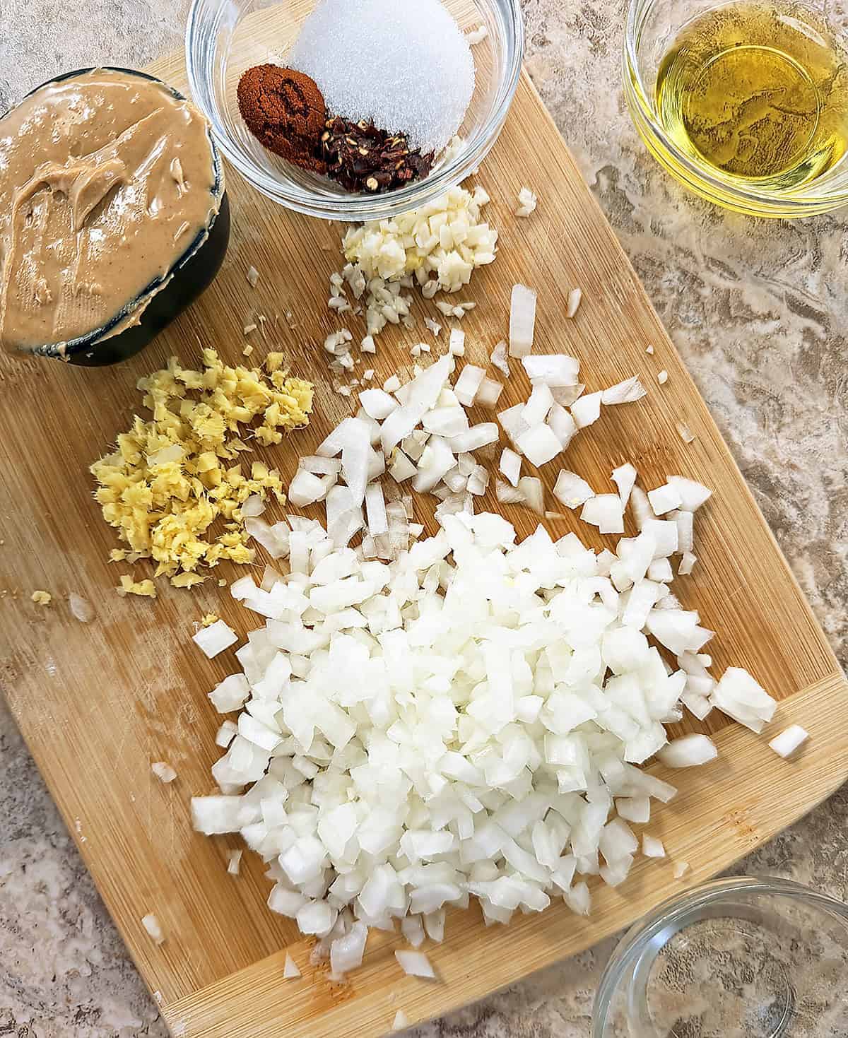 finely chopped aromatics