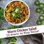 Warn chicken salad without mayo
