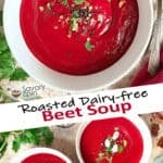 Roasted Beetroot Soup (Creamy, Vegan & Spiced)
