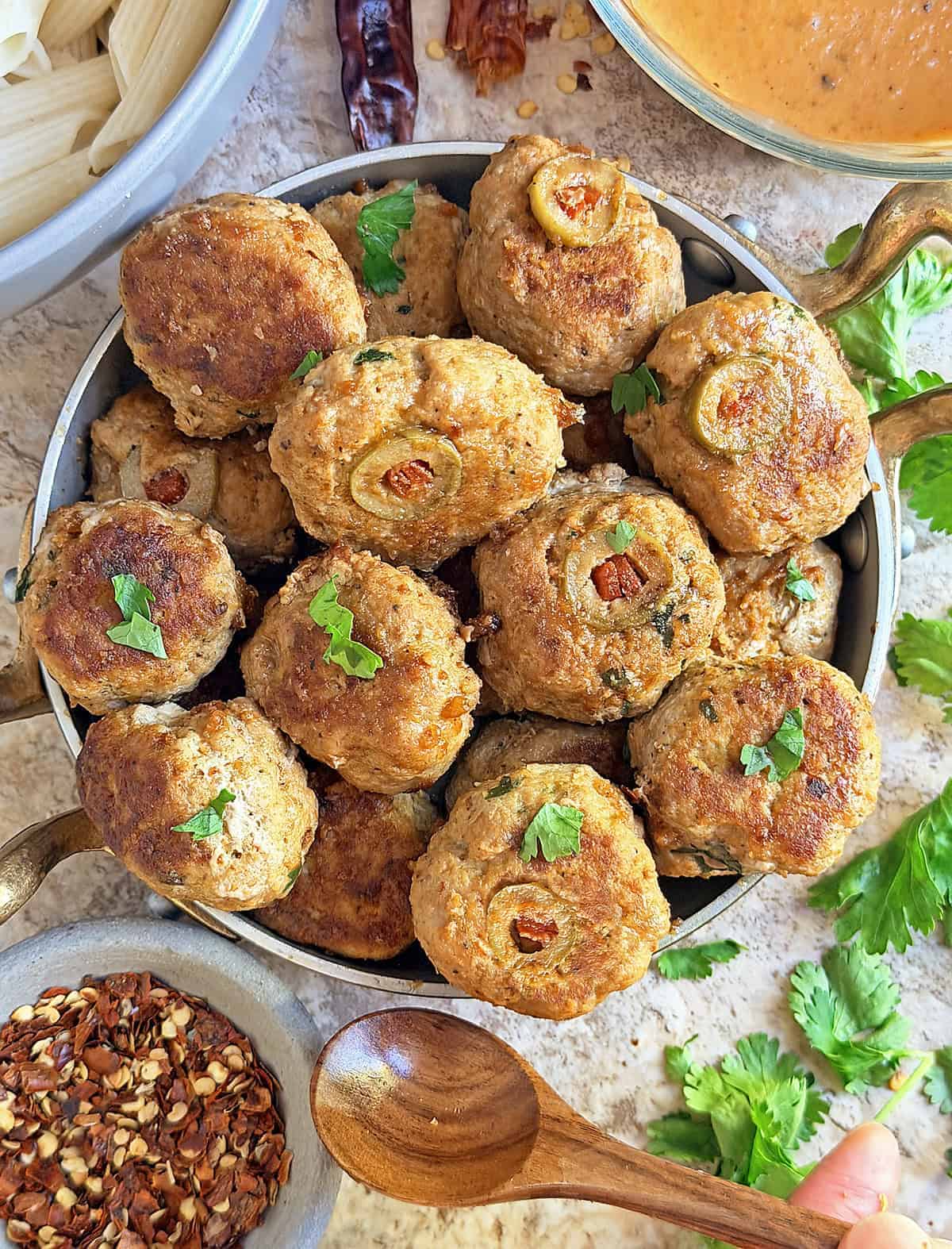 harissa pumpkin turkey balls