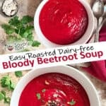 Roasted Beetroot Soup (Creamy, Vegan & Spiced)