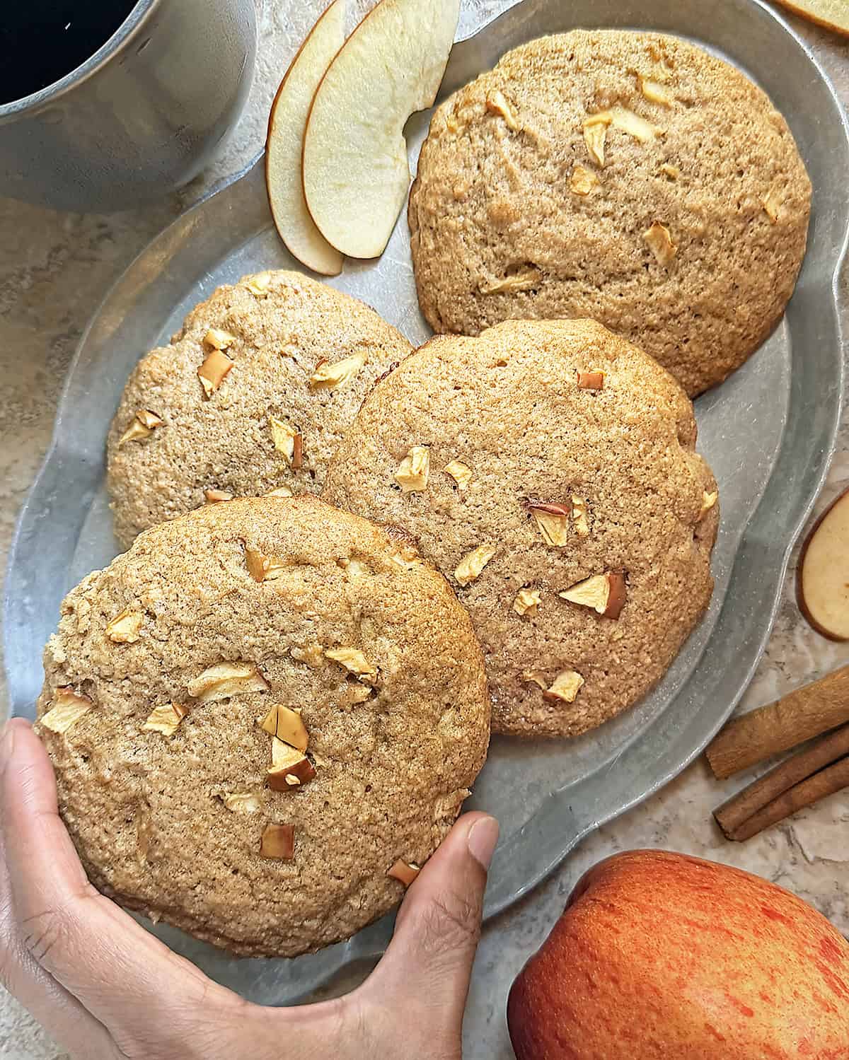 small batch ceylon cinnamon apple muffin tops no special pan needed